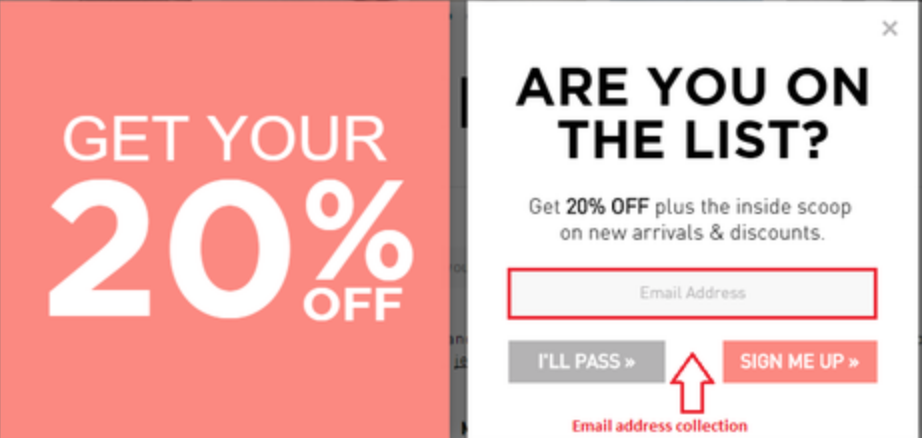 Email Subscriber Offer Example