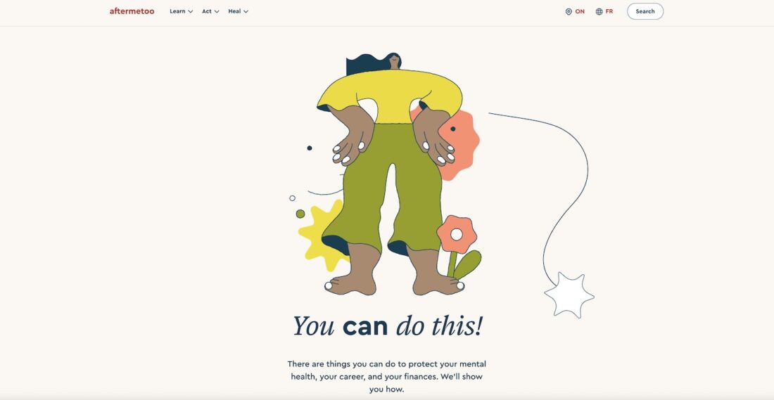 Aftermetoo.com Website Example of Animated Story Telling Medical Marketing Solved