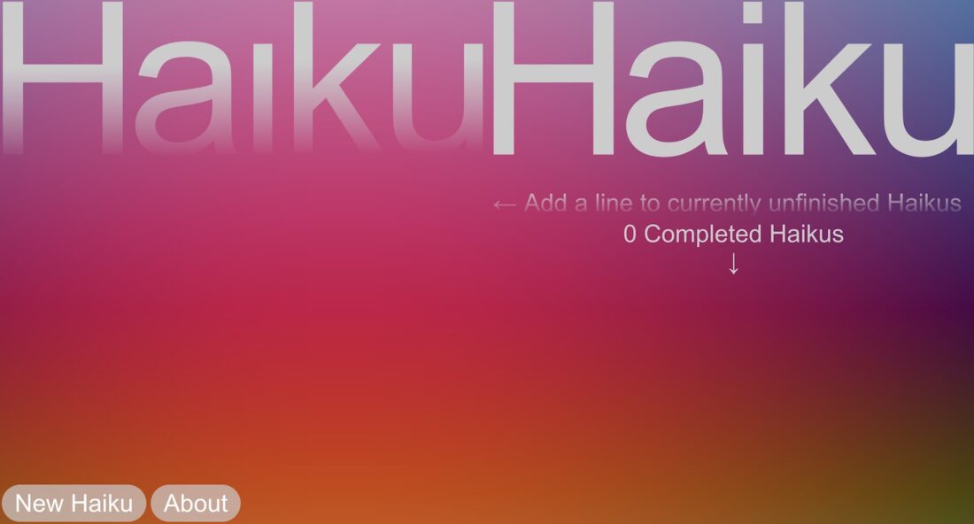 Website design using gradient color palette. HaikuHaiku. Medical Marketing Solved Website Design.